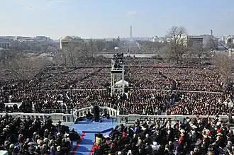 Image 103The first inauguration of Barack Obama on January 20, 2009, facing west from the Capitol (from National Mall)