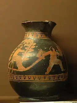 Oinochoe Shape 3, H. 10.5&nbsp;cm (4.1&nbsp;in), diam. 8.1&nbsp;cm (3.2&nbsp;in)