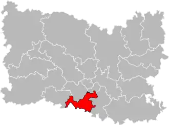Situation of the canton of Chantilly in the department of Oise