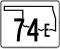 State Highway 74E marker