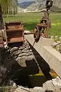 obsolete irrigation well, visible ground water level