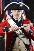 Drummer of the United States Army's Old Guard Fife and Drum Corps, 2013