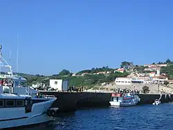 The docks next to O Curro, the most important settlement of Ons