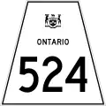 Highway 524 marker