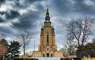 St. Andrew Memorial Church was built as a memorial honoring victims of the Holodomor and serves as the headquarters of the Ukrainian Orthodox Church of the USA.