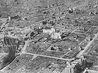 Osaka after the bombing in 1945