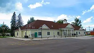 The rebuilt Oscoda County Courthouse in Mio
