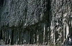 Basalt columns at Overhanging Cliff