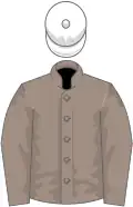 Beige, beige sleeves, white cap