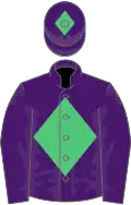 PURPLE, emerald green diamond, emerald green diamond on cap