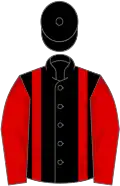 Black, red braces and sleeves