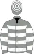 Grey and white hoops