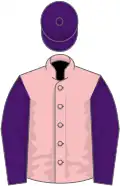 Pink, purple sleeves and cap