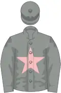 Grey, pink star