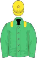 Emerald green, yellow epaulets, yellow cap