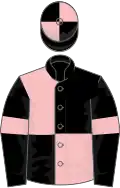 Black and Pink (quartered), Black sleeves, Pink armlets