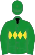 Green, yellow triple diamond