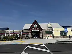 Entrance to building with pointed arch
