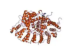 1tn8: Protein Farnesyltransferase Complexed with a H-Ras Peptide Substrate and a FPP Analog at 2.25A Resolution