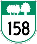 Route 158 marker