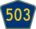 Highway 503 marker