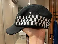 Sillitoe tartan on a baseball cap of the Police Service of Northern Ireland