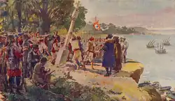 "Marker raised by the Portuguese by the Mouth of the River Zaire"