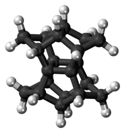 Ball and stick model of pagodane