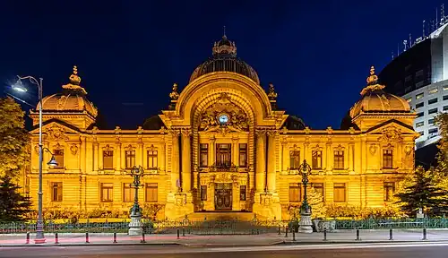 Beaux-Arts aka Eclectic - CEC Palace on Calea Victoriei, 1897–1900, by Paul Gottereau (project) and Ion Socolescu (construction)[41]