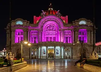 Night view with warm lighting