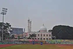 The mosque and adjacent stadium