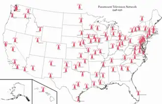 The Paramount Television Network had more than 100 affiliate stations across the U.S. and at least two Canadian affiliates.
