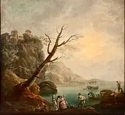 Luis Paret, Seascape with figures