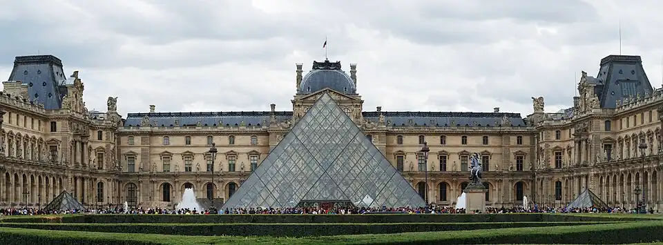 The Louvre Palace and the pyramid (by day)