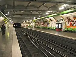 Two-track, two-platform subway station