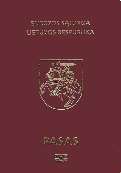 The current passport of the Republic of Lithuania design