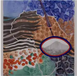 Patterns of Africa, mixed media, Jeannine Cook. Collection of New Hall Art Collection, Murray Edwards College, University of Cambridge, Cambridge, England.