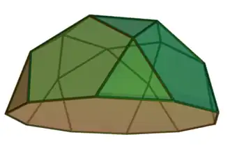 Pentagonal rotunda, the sixth Johnson solid '"`UNIQ--postMath-00000001-QINU`"'