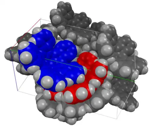 Pentaindenocorannulene X-ray crystal structure depiction
