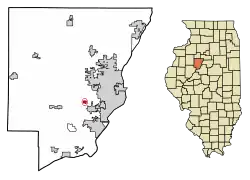 Location of Norwood in Peoria County, Illinois.