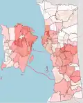 Distribution of ethnic Chinese