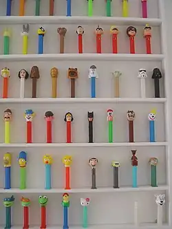 "A collection of Pez dispensers"