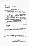 First Congress of the Philippines Resolution upon Ranillo's death on December 18, 1947
