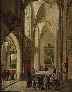 Interior of a Gothic Church in Day Light
