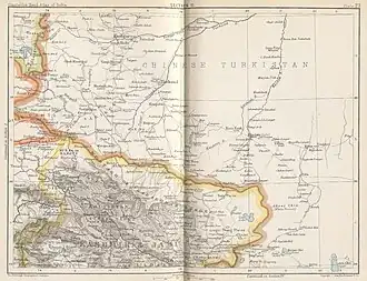 Map of the region including Chira (1893)