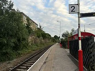 Platform 2 at Normanton railway station