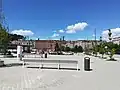 Bus station square