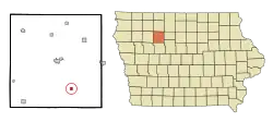Location of Palmer, Iowa