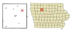 Location of Rolfe, Iowa