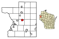 Location of Balsam Lake in Polk County, Wisconsin